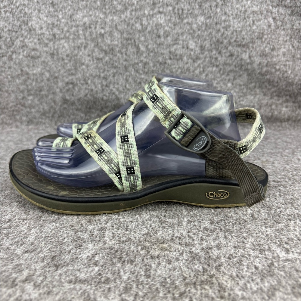 Women's 9 Chaco Z/2 Adjustable Strap Clasic Sandals Green Hiking Shoe W/Toe Loop - Picture 9 of 11